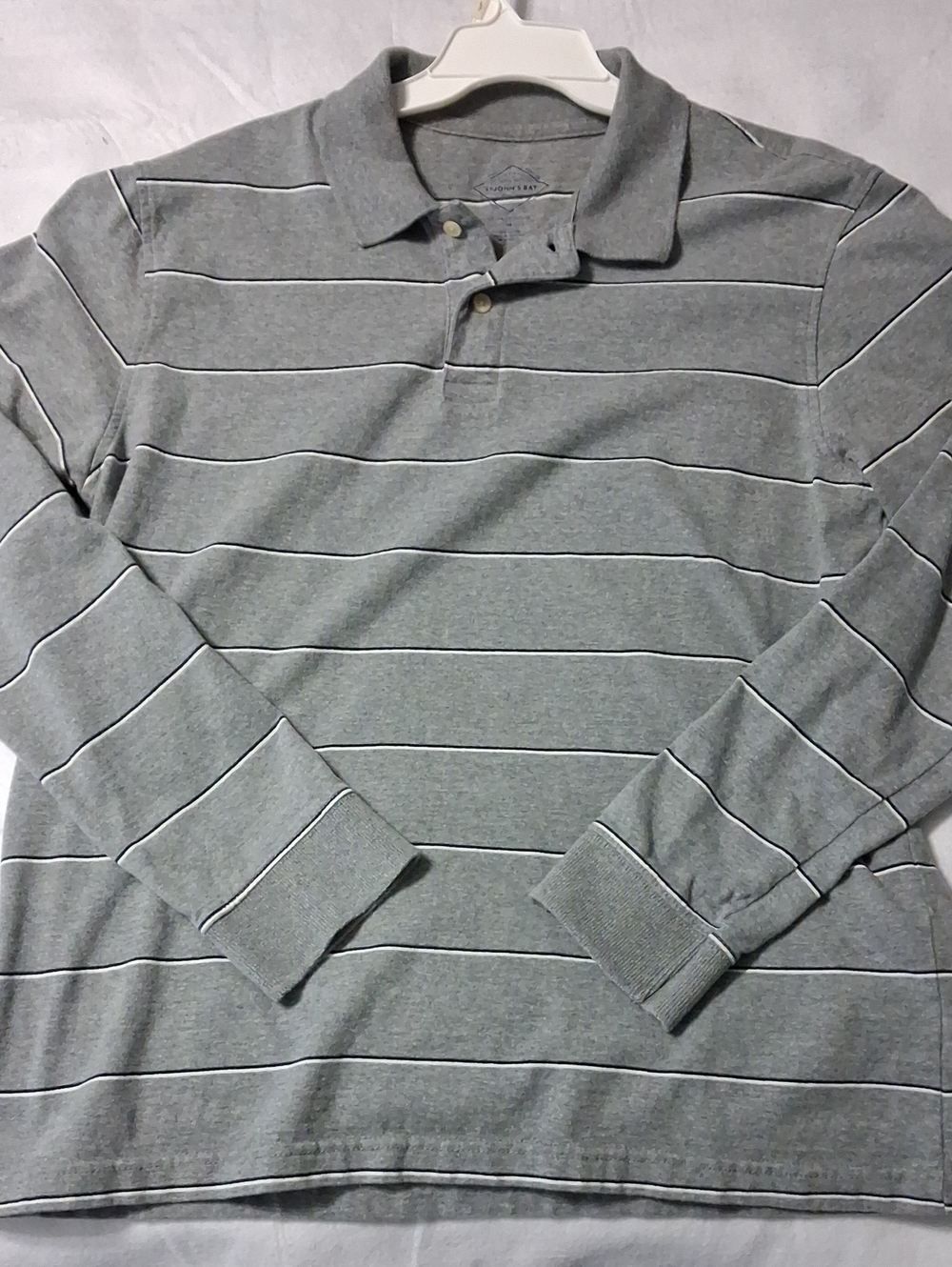 Men's 100% Cotton Long-Sleeve Polo Shirt